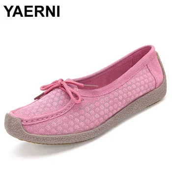 YAERNI Fashion Kvinder sko åndbar soft solid kvinder casual flade sko hot salg foråret kvinder loafers efteråret kvindelige fodtøj