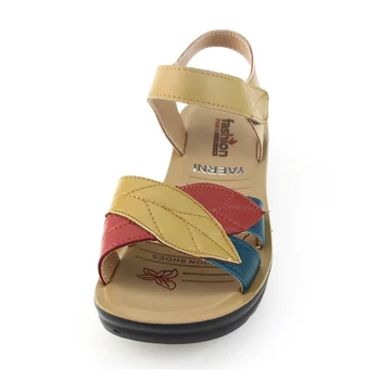 YAERNI sommeren nye mor sandaler bløde bund anti-skid midaldrende mode Kvinde sandaler fladskærms komfortabel kvinder sko 35 41