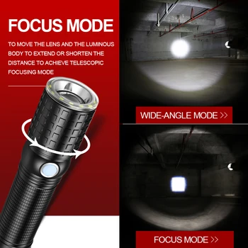 YAGE Lommelygte Genopladelige Cree XML T6 Lanterna Taktiske lommelygter USB-LED Lommelygte 18650 Lampe Touche Linternas Led Lampe