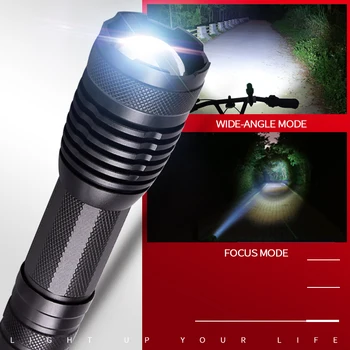 YAGE YG-339C Lommelygte T6 2000LM Aluminium Zoom CREE LED Lommelygte Torch Light for 18650 Genopladelige batterier eller AAA/26650