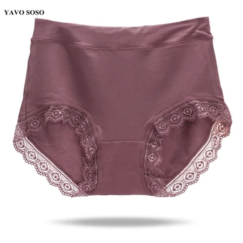 YAVO SOSO Sexy Lace Lingeries Trusser til Kvinder Undertøj Modal Plus Størrelse 5XL Ikke-trace candy farver dameundertøj Kvinder trusser