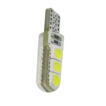 YCCPAUTO Bil T10 LED-Lys 194 W5W DC 12V 6SMD 5050 Silicium Shell blinklys Lys Pære Parkering Lampen Auto Bil Styling 1stk