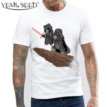YEMUSEED 2017 3D Trykte Tegneserie T-Shirt Hvid O-NeckT Shirts t-Shirts XXXL Størrelse MTE33