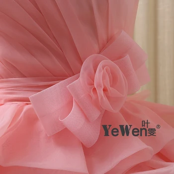 Yewen cocktail kjoler 2018 Pink Bourgogne Blomster Crysals Formel Part Cocktail Homecoming Kjole Kort Mini-Prom Kjoler