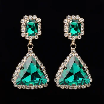 YFJEWE Mode populære smykker tilbehør Øreringe grøn krystal perler sexet mode gold star drop øreringe til kvinder #E022