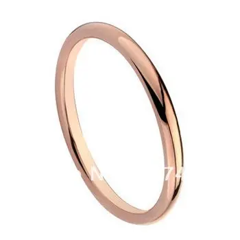 YGK SMYKKER 2mm Rosa Guld Farve Dome mændenes Tungsten Bryllup Ring størrelse 4-12