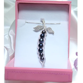 YIKALAISI 2017 NY naturlige ferskvands perle vedhæng i 925 sterling sølv smykker pearl choker halskæde til kvinder gave