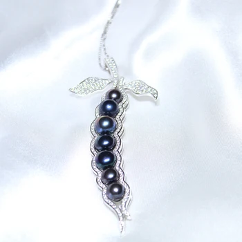 YIKALAISI 2017 NY naturlige ferskvands perle vedhæng i 925 sterling sølv smykker pearl choker halskæde til kvinder gave