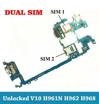 Ymitn Ulåst Dual Sim Mobil Elektronisk panel bundkort Bundkort Kredsløb Flex Kabel Til LG V10 H961 H962 H968