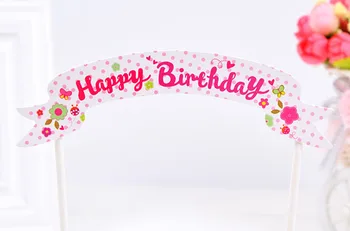 Ynaayu 1stk Søde Smil Kage Topper Happy Birthday Cake Topper Baby Fødselsdag Dekoration Børn Kage Toppers Fødsel Til Fest