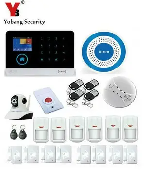 Yobang Sikkerhed-HD IP-Kamera Overvågning APP Trådløse GSM RFID-Arm/Disarm alarmsystemer Hjem WIFI GSM Hjem Indtrængen Alarmas
