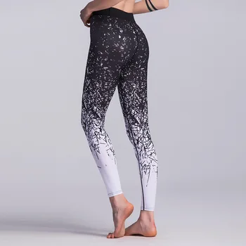Yoga Bukser Kvinder, sportstøj Kinesisk Stil Trykt Yoga leggings Fitness Yoga løbetights Sport Pants Kompressions Tights