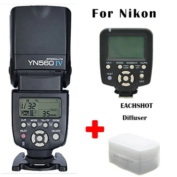Yongnuo YN-560 IV + YN-560 TX Flash Speedlite Indstillet til Nikon DSLR Kamera, såsom D750 D700 D610 D600 D810 D800 D5300 D5200 D5100