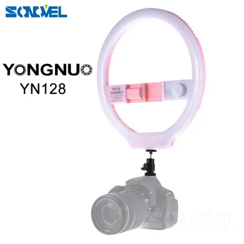 YONGNUO YN128 LED-Ringen Lys 3200K-5500K Fotografering Lampe til iPhone 6 6s 7 8 Plus, Samsung, HTC, Huawei Canon Nikon Kamera Studio