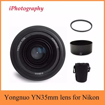 Yongnuo YN35mm F2N linse Vidvinkel Stor Blænde Fast autofokus Linse+58 mm UV-filter +linse taske+Lens Hood For Nikon To Valg