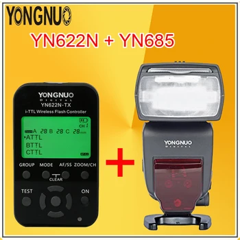 YONGNUO YN685 Trådløst High Speed Sync TTL Speedlite Flash Bygge i Modtager + YN622N-TX med LED-Senderen Til Nikon-Kameraer