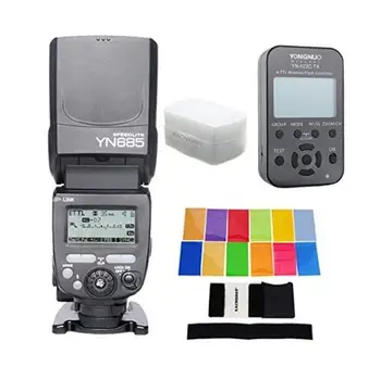 YONGNUO YN685 YN-685 (YN-568EX II Opgraderet Version) Wireless HSS-TTL-Flash til Canon Speedlite + YN622C-TX + Filter + Diffusor