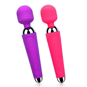YUECHAO USB-Genopladelige 15 Hastighed AV Magic Wand Massager Vibrator G Spot Mundtlig Klitoris Vibratorer til Kvinder Voksen Sex Produkter Legetøj