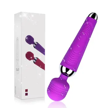YUECHAO USB-Genopladelige 15 Hastighed AV Magic Wand Massager Vibrator G Spot Mundtlig Klitoris Vibratorer til Kvinder Voksen Sex Produkter Legetøj