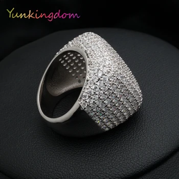Yunkingdom indlæg 366Pcs AAA+cubic zirconia ringe til kvinder-års jubilæum luksus part fine ring kvindelige