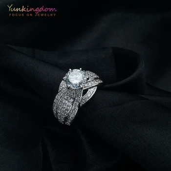 Yunkingdom nye mode fine ringe til kvinder luksus bryllup engagement smykker ringe M0378
