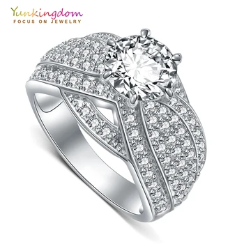 Yunkingdom nye mode fine ringe til kvinder luksus bryllup engagement smykker ringe M0378