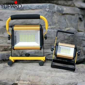 YUPARD 50W 100W oversvømmelse lys Søgelys Spotlight Lysstyrke LED lommelygte Udendørs camping 18650 genopladeligt batteri-oplader