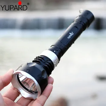 YUPARD vandtæt Dykning dykker XM-L2 T6 LED Lommelygte fisk Lampe gul hvid lys 18650 genopladeligt batteri Fakkel