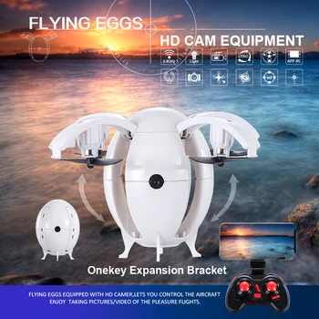 YUXIANG 668-A6HW Sammenklappelig Flyvende Æg Drone 2,4 G Selfie Drone RC Quadcopter w/ 0,3 MP/ 2,0 MP Wifi FPV Højde Hold 3D Vender RTF