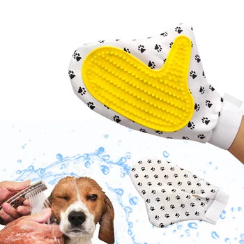 YVYOO Hund, kat bad massage handsker, hår rengøring kam Hund Forsyninger silikone Pet rensebørste Handske A90