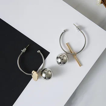 YWUULI Simpel Metal Kugle Øreringe til Kvinder Stor Cirkel Geometriske Øreringe Pendientes Brincos koreanske Mode Smykker XE507
