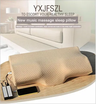 YXJFSZL Nye Produkt Intelligent Fremme Søvn hukommelse skum pude med Polyester / Bomuld dække, hukommelse skum hals pude musik