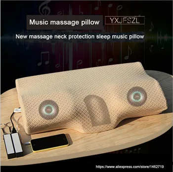 YXJFSZL Nye Produkt Intelligent Fremme Søvn hukommelse skum pude med Polyester / Bomuld dække, hukommelse skum hals pude musik