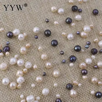 YYW Naturlige Ferskvands Perle Halskæde i Krystal Tråd multi-farvet 4-7mm Perle Lang Halskæde Til Kvinder bryllupsgave