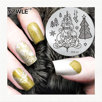 YZWLE autoriseret DIY nail art billede stempel skabelon plade med lave pris