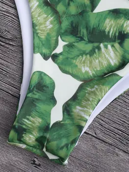 ZAFUL Bikini New Palm Tree Print Stigen Skæres Bikini Badedragt Kvinder Spaghetti-Stropper badetøj til Kvinder badedragt Biquni