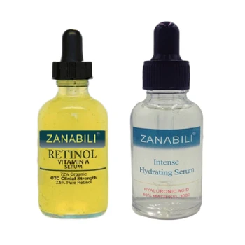 Zanabili Ren Retinol Vitamin A 2.5% + 60% MATRIXYL 3000 HYALURONSYRE RETINOL Facial Serum Fugtgivende Anti Rynke Creme