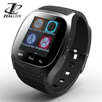 ZEALLION Smart Ur M26 Clock Sync Anmelderen Understøtter Bluetooth-forbindelser til iphone og Android-Telefon Smartwatch