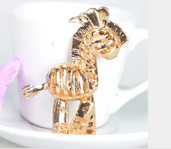 Zebra Sort Hest Nye Søde Piger Rhinestone Krystal Taske Taske Nøglering Gave Hot Trendy Nice&Væsentlig Engros-Gratis Fragt