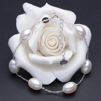 ZHBORUINI 2017 Mode Perle Smykker Sæt Vand Drop Naturlige Ferskvands Perler 925 Sterling Sølv Smykker halskæder For Kvinder