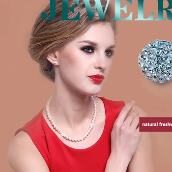 ZHBORUINI 2017 Perle Halskæde 925 Sterling Sølv Smykker Til Kvinder 8-9mm krystalkugle Naturlige Ferskvands Perler, Perle Smykker