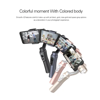 Zhiyun Glat-Q Glat Q Håndholdte Gimbal Stabilisator til Smartphone iPhone 7 6s Plus S7 S6 Trådløse Kontrol Lodret Optagelse