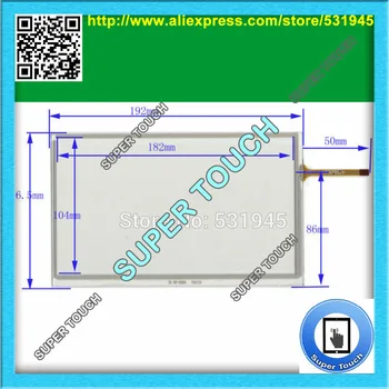 ZhiYuSun POST 8 tommer 4-wire resistiv Touch-Panel XWT170 192*116 Navigator TOUCH SCREEN-192mm*116mm GLAS LCD-skærm