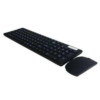 Zienstar russiske 2,4 G Trådløst tastatur, mus combo med USB-Modtager til Desktop,Computer, PC,Laptop og Smart TV