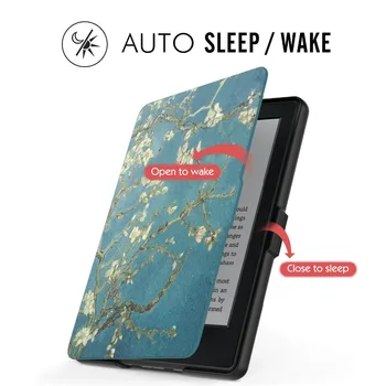 Zimoon Cover Til Amazon Kindle 8 th Gen 2016 Model Van Gogh Design Hud Auto Wake Up/Sleep 6 Tommer Tilfældet Med Screen Protector