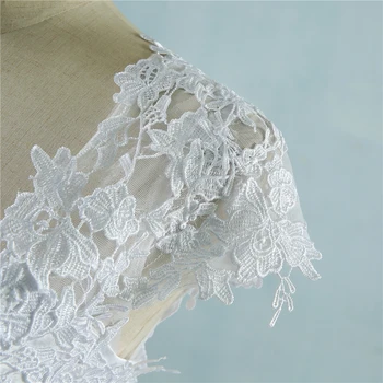 ZJ9085 2016 lace Hvid Hvid Kort Ærme Bryllup Kjoler til brudens brudekjole Vintage plus size maxi Kunde gjort størrelse 2-28W