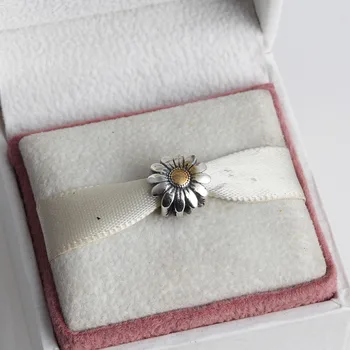 ZMZY Autentisk 925 Sterling Sølv Charm Engros Solsikke Perler Passer til Pandora Armbånd DIY Gør Kvinder Smykker