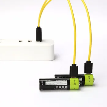 ZNTER 2stk Universal AA 1,5 V 1250mAh USB-Genopladelige Lithium-Polymer-Batteri, der Opkræves af Mikro-USB-Kabel