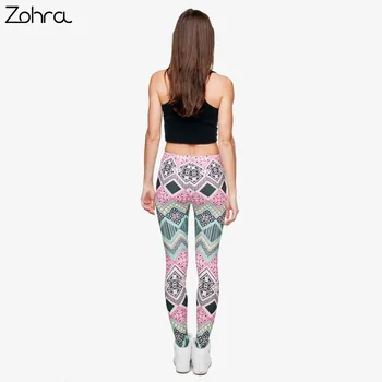 Zohra Helt Nye Mode Aztec Print legins Punk Kvinders Legging Elastiske Bukser Casual-Slim-fit Bukser, Leggings