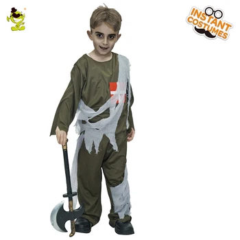 Zombie Boy Læge Kostumer til Karneval, Halloween Party Horror Mediciner Cosplay Fancy Kjole Børn Terror killer Forklædning Outfit